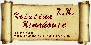 Kristina Minaković vizit kartica